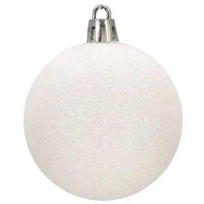 Maxi 100 dielna sada vianočných ozdôb biela