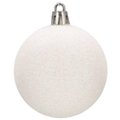 Maxi 100 dielna sada vianočných ozdôb biela