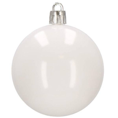 Maxi 100 dielna sada vianočných ozdôb biela