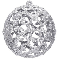 Maxi 102 dielna sada vianočných ozdôb strieborná