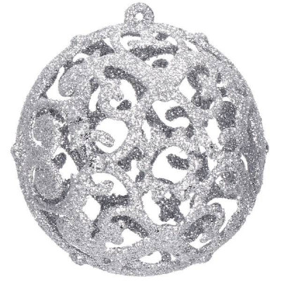 Maxi 102 dielna sada vianočných ozdôb strieborná