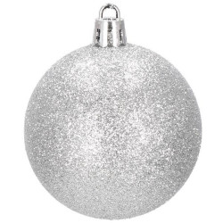 Maxi 102 dielna sada vianočných ozdôb strieborná