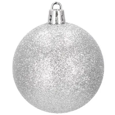 Maxi 102 dielna sada vianočných ozdôb strieborná