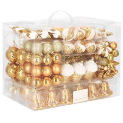 Maxi 155 dielna sada vianočných ozdôb zlatá
