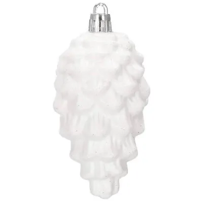 Maxi 72 dielna sada vianočných ozdôb biela