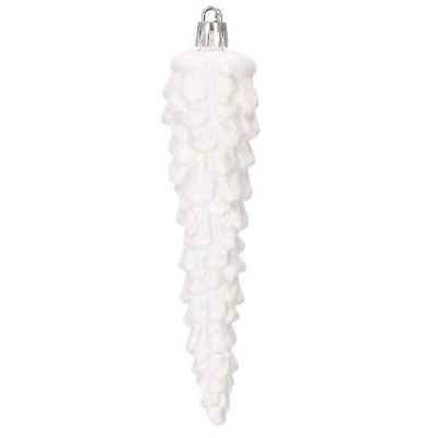 Maxi 72 dielna sada vianočných ozdôb biela