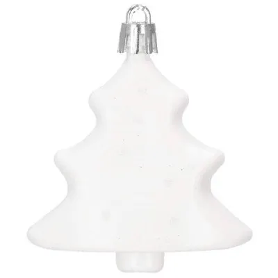 Maxi 72 dielna sada vianočných ozdôb biela