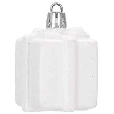 Maxi 72 dielna sada vianočných ozdôb biela