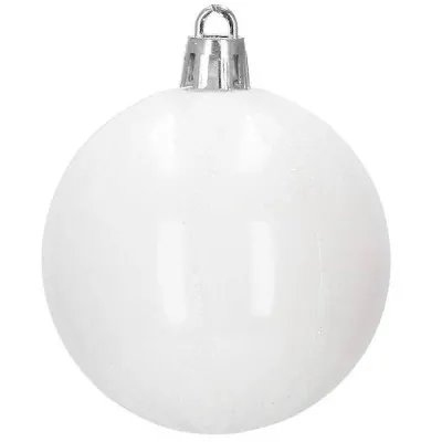 Maxi 72 dielna sada vianočných ozdôb biela