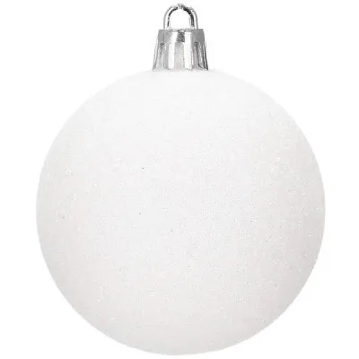 Maxi 72 dielna sada vianočných ozdôb biela