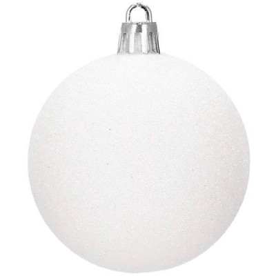 Maxi 72 dielna sada vianočných ozdôb biela