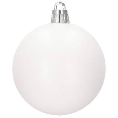 Maxi 72 dielna sada vianočných ozdôb biela