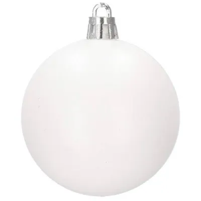 Maxi 72 dielna sada vianočných ozdôb biela