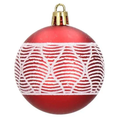 Maxi 105 dielna sada vianočných ozdôb červeno-biela