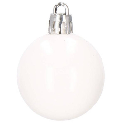 Maxi 105 dielna sada vianočných ozdôb červeno-biela