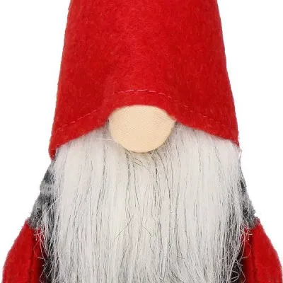 Škriatok GNOM v pruhovanom obleku 38 cm