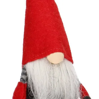 Škriatok GNOM v pruhovanom obleku 38 cm