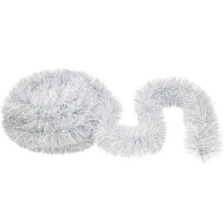 Vianočná reťaz Girlanda Premium 6m bielo-strieborná