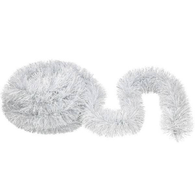 Vianočná reťaz Girlanda Premium 6m bielo-strieborná