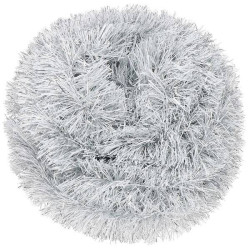 Vianočná reťaz Girlanda Premium 6m bielo-strieborná