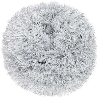 Vianočná reťaz Girlanda Premium 6m bielo-strieborná