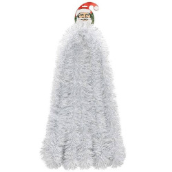 Vianočná reťaz Girlanda Premium 6m bielo-strieborná