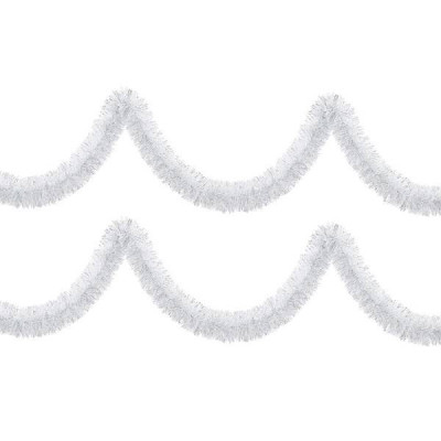 Vianočná reťaz Girlanda Premium 6m bielo-strieborná