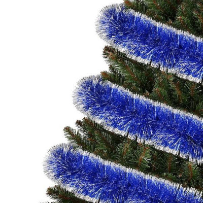 Vianočná reťaz Girlanda Premium 6m modro-strieborná