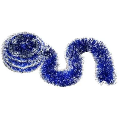 Vianočná reťaz Girlanda Premium 6m modro-strieborná