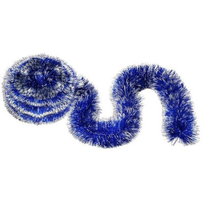 Vianočná reťaz Girlanda Premium 6m modro-strieborná