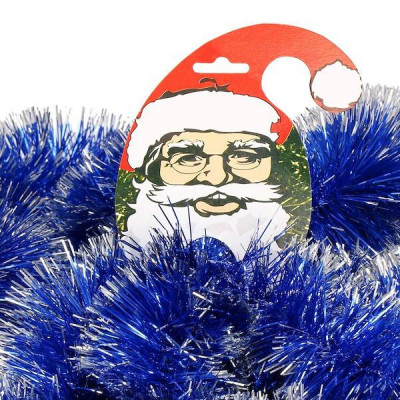 Vianočná reťaz Girlanda Premium 6m modro-strieborná