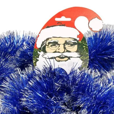 Vianočná reťaz Girlanda Premium 6m modro-strieborná