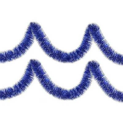 Vianočná reťaz Girlanda Premium 6m modro-strieborná