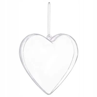 Vianočná banka Srdce priehľadné 6cm