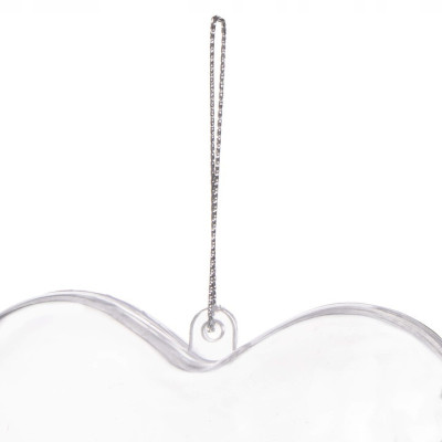 Vianočná banka Srdce priehľadné 6cm