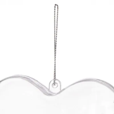 Vianočná banka Srdce priehľadné 6cm