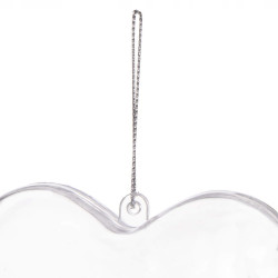 Vianočná banka Srdce priehľadné 8cm