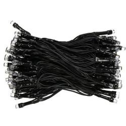 LED svetelná reťaz - 9m, 120LED Kryštál, 8 funkcií, 3xAA, IP44, studená biela