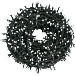 LED svetelná reťaz - 17,5m, 300LED, 8 funkcií, IP44, studená biela