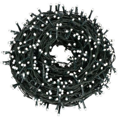 LED svetelná reťaz - 17,5m, 300LED, 8 funkcií, IP44, studená biela