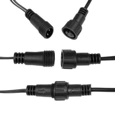 LED svetelná reťaz - 25,5m, 300LED, IP44, studená biela + záblesky