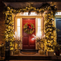 LED svetelná reťaz - 25,5m, 400LED, IP44, teplá biela