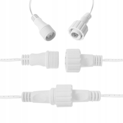 LED kvaple - 22,5m, 500LED, IP44, studená biela + záblesky