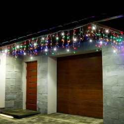 LED kvaple - 22,5m, 500LED, IP44, multicolor + záblesky