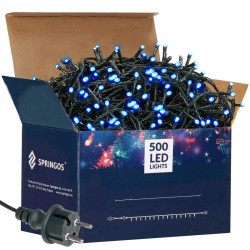 LED svetelná reťaz - 31,5m, 500LED, IP44, modrá