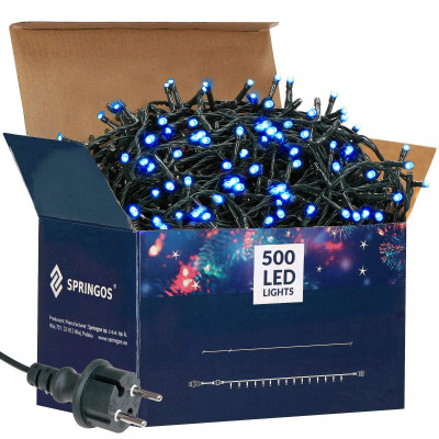 LED svetelná reťaz - 31,5m, 500LED, IP44, modrá