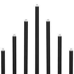 LED vianočný svietnik - 9 sviečok, 27cm, 3xAA, čierny