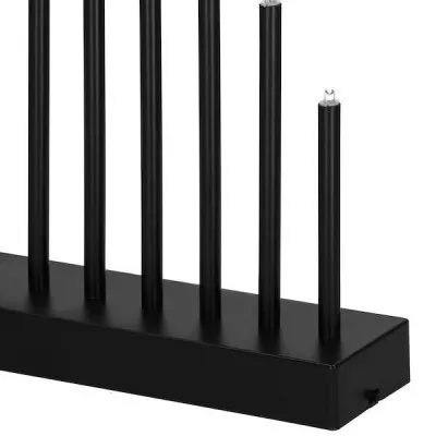 LED vianočný svietnik - 9 sviečok, 27cm, 3xAA, čierny