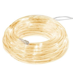 LED svetelná hadica - 5m, 50LED, 8 funkcií, 3xAA, IP44, teplá biela