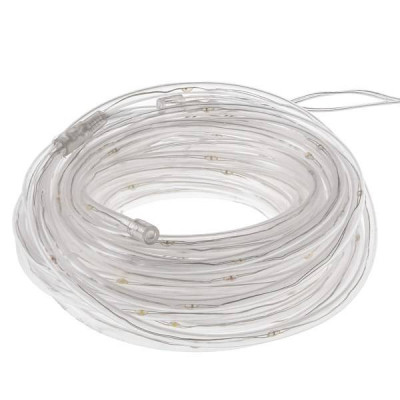 LED svetelná hadica - 5m, 50LED, 8 funkcií, 3xAA, IP44, teplá biela